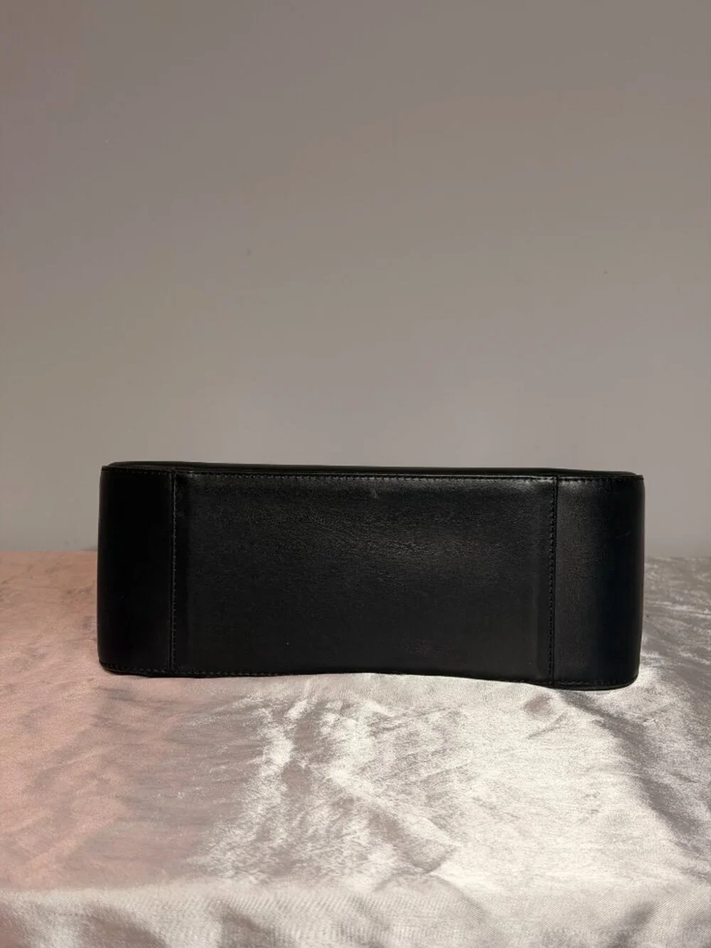 Burberry Black Leather Mini Tote Bag with Nova Check Trim